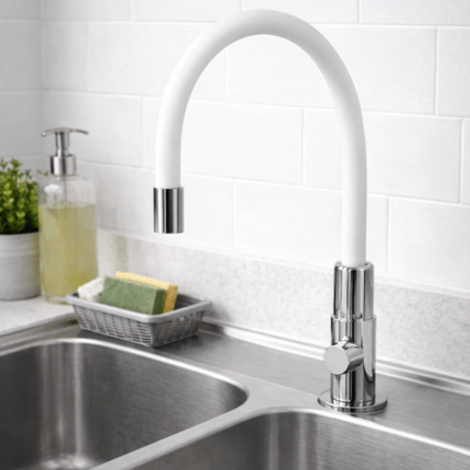 Grifo Flexible Blanco